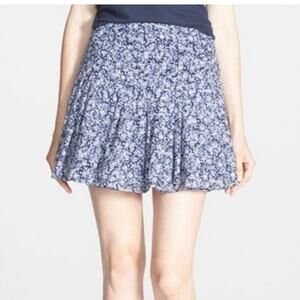 Sam Edelman Blue Floral Chiffon Skirt Size 6